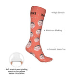Customizable Women Thigh High Socks Winter Over The Knee Striped Warm Socks