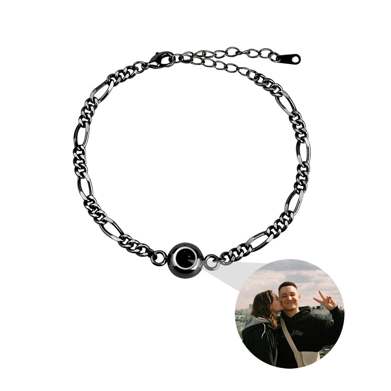 Personalized Photo Projection Bracelet Titanium Steel Birthday Gift