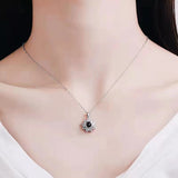 Customizable Silver Bubble Projector Necklace with Photo Pendant