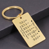 Personalized Stainless Steel Calendar Keyring: Special Date Gift for Dad