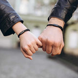 Personalized Stainless Steel Men's Leather Bracelet