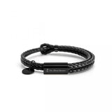 Personalized Stainless Steel Men's Leather Bracelet