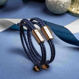 Personalized Stainless Steel Men's Leather Bracelet
