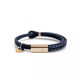 Personalized Stainless Steel Men's Leather Bracelet