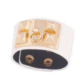 Customizable Leather Metal Texture Bracelets Punk Style