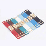 Customizable Leather Metal Texture Bracelets Punk Style