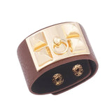 Customizable Leather Metal Texture Bracelets Punk Style