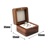 Wood Engagement Ring Box Customizable Jewelry Storage