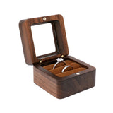 Wood Engagement Ring Box Customizable Jewelry Storage