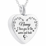 Customizable I Love You To The Moon Cremation Jewelry Necklace