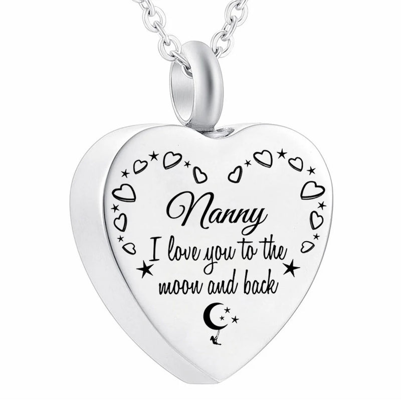 Customizable I Love You To The Moon Cremation Jewelry Necklace