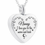 Customizable I Love You To The Moon Cremation Jewelry Necklace