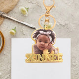 Personalized Baby Boys Girls Keychain Name Commemorate Dad Gift Keyring