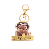 Personalized Baby Boys Girls Keychain Name Commemorate Dad Gift Keyring