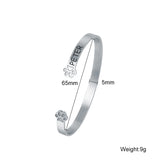 Personalized Dog's Paw Stainless Steel Bracelet