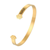 Personalized Dog's Paw Stainless Steel Bracelet