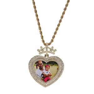Customizable Hip-Hop Crown Necklace for Men and Women