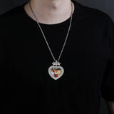 Customizable Hip-Hop Crown Necklace for Men and Women