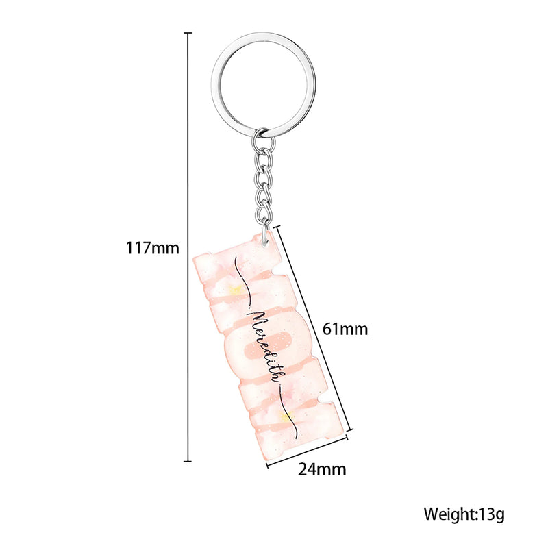 Personalized Pearls Key Chain for Women Girls