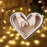 Heart-Shaped Wooden Night Light Table Lamp Romantic Love Decor