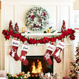 Personalized Christmas Stockings with Snowman and Deer Design