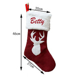 Personalized Christmas Stockings with Snowman and Deer Design