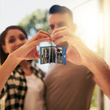 Customizable Mini Photo Album Keychain with Sequin Business Card Holder