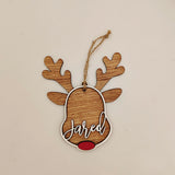 Wooden Reindeer Hanging Pendant Christmas Ornament Xmas Decor