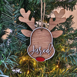 Wooden Reindeer Hanging Pendant Christmas Ornament Xmas Decor