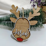 Wooden Reindeer Hanging Pendant Christmas Ornament Xmas Decor