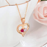 Customizable Birthstone Pendant Necklace with Star Charm
