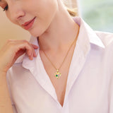 Customizable Birthstone Pendant Necklace with Star Charm