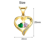 Customizable Birthstone Pendant Necklace with Star Charm