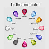 Customizable Birthstone Pendant Necklace with Star Charm