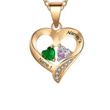 Customizable Birthstone Pendant Necklace with Star Charm