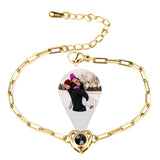 Customizable Projection Photo Bracelet-Heart Pendant Bracelet