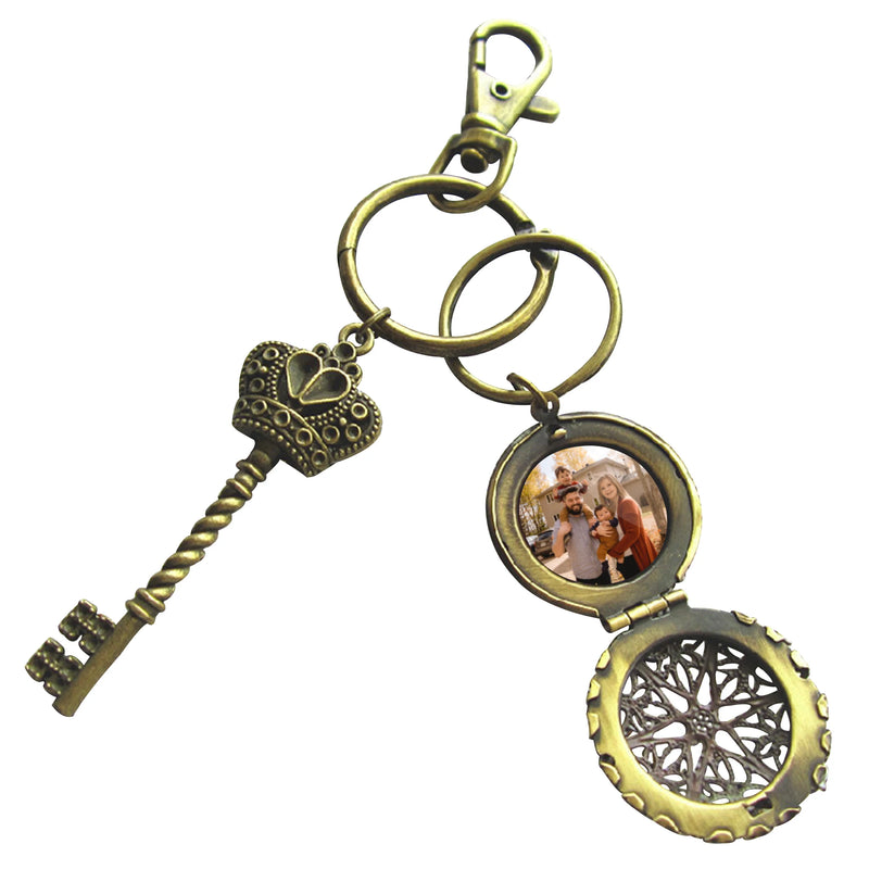 Personalized Family Photo Frame Keychain - Anniversary Gift