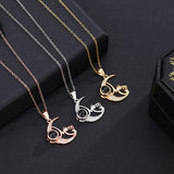 Moon Projection Necklace Pendant Jewelry For Lover Girlfriend Couple Romantic
