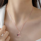 Moon Projection Necklace Pendant Jewelry For Lover Girlfriend Couple Romantic