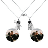 Astronaut Couple Necklace Projection Jewelry