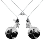 Astronaut Couple Necklace Projection Jewelry