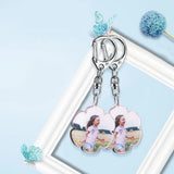 Round Acrylic Keychain Blanks with Key Chain Rings