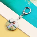 Round Acrylic Keychain Blanks with Key Chain Rings