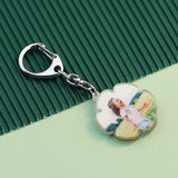 Round Acrylic Keychain Blanks with Key Chain Rings