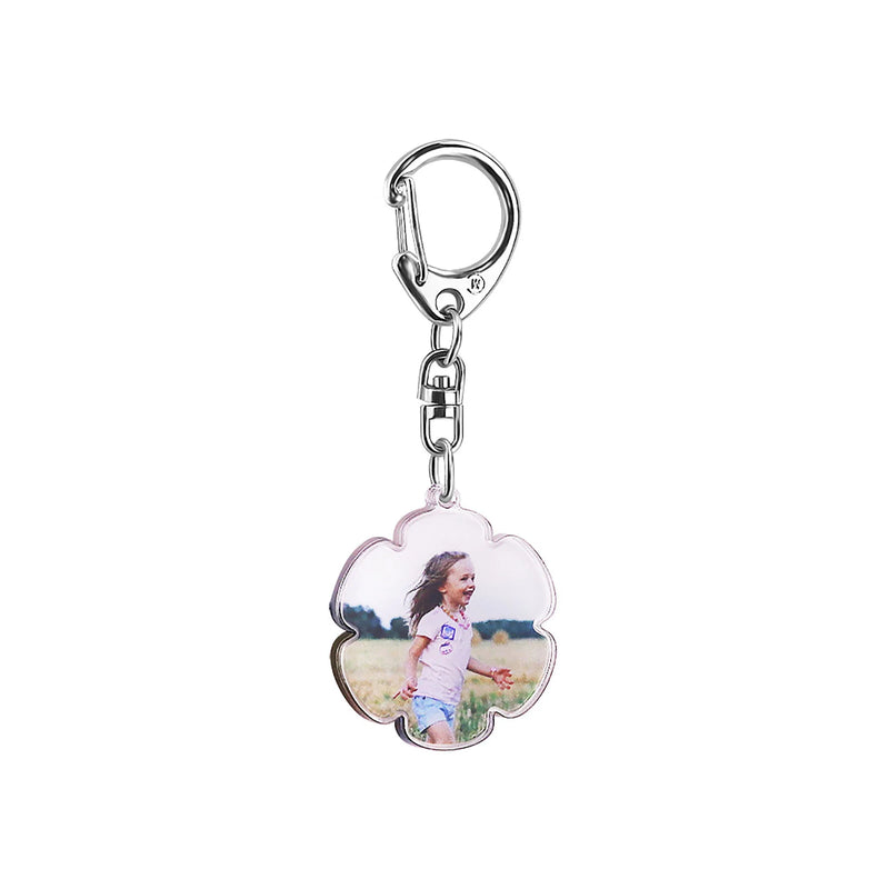 Round Acrylic Keychain Blanks with Key Chain Rings
