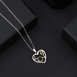 I Love You Heart Pendant Necklace in 100 Languages
