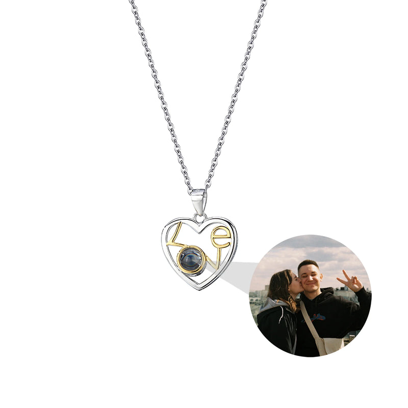 I Love You Heart Pendant Necklace in 100 Languages