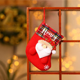 Christmas Socks Tree Ornaments Sack Xmas Gift Candy Bag - Multiple Styles