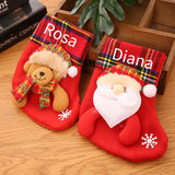 Christmas Socks Tree Ornaments Sack Xmas Gift Candy Bag - Multiple Styles