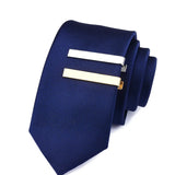 Customizable Tie Clip Logo Name Pattern Silver Steel Necktie